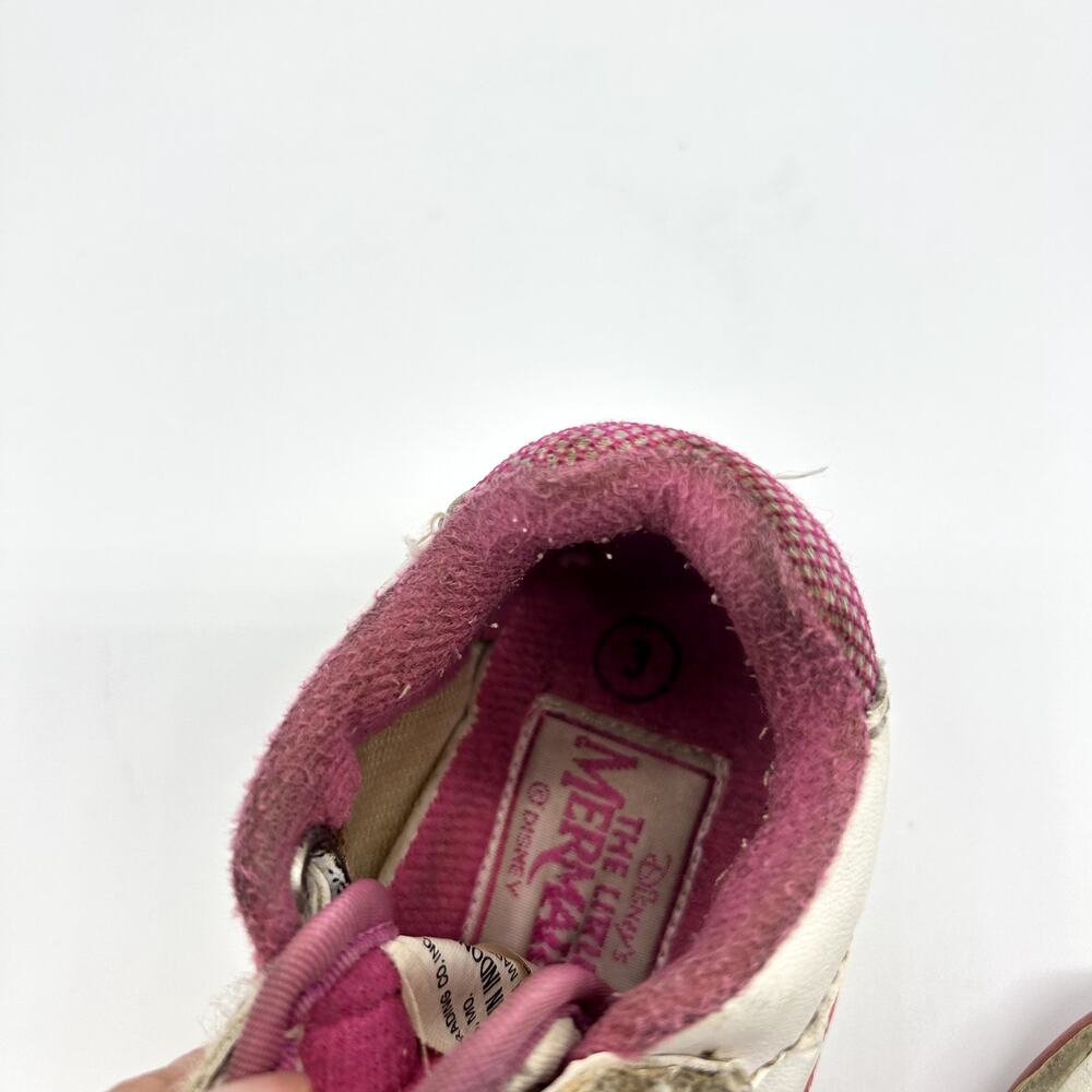 Vintage Little Mermaid Sneakers 90's Ariel Disney Princess Girl Toddler Shoes 3 - Picture 4 of 12